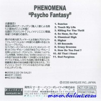 Phenomena, Psycho Fantasy, Marquee, MICP-10583/R