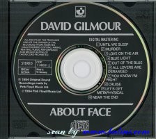David Gilmour, About Face, EMI, CDP 7 46031 2